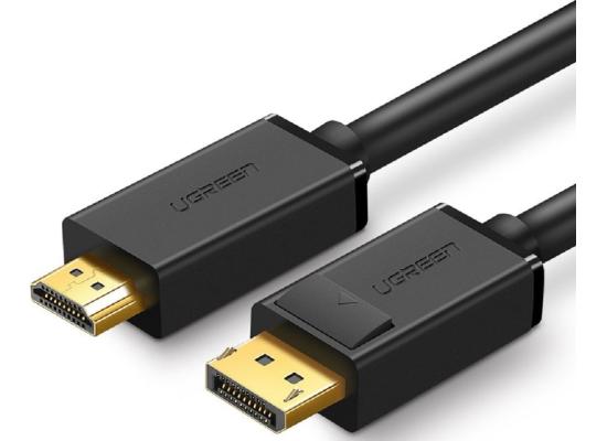 UGREEN 4K UHD DP to HDMI Cable, Audio Video Sync, Support 4K 3D Vision, Stable Single Transfer, 2.25Gbps Bandwidth, 2.0 Meter Length, Black